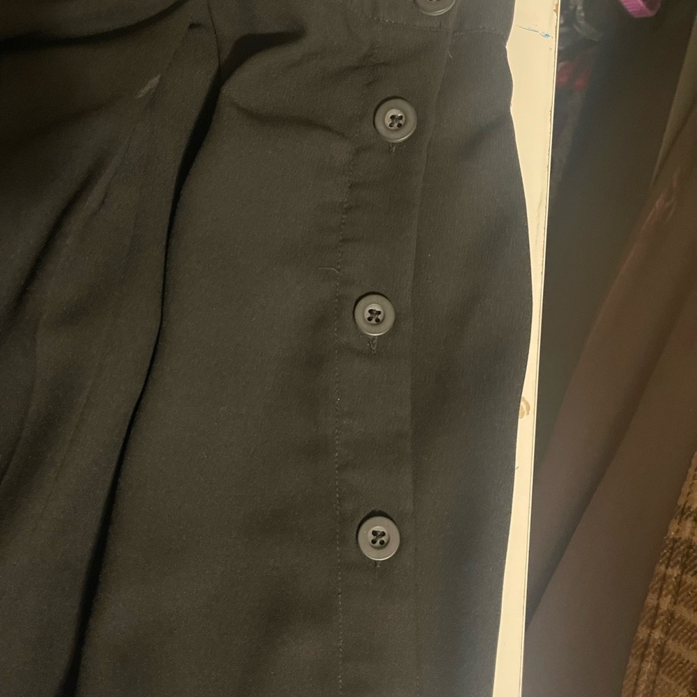 modCloth lxl long black skirt with straps